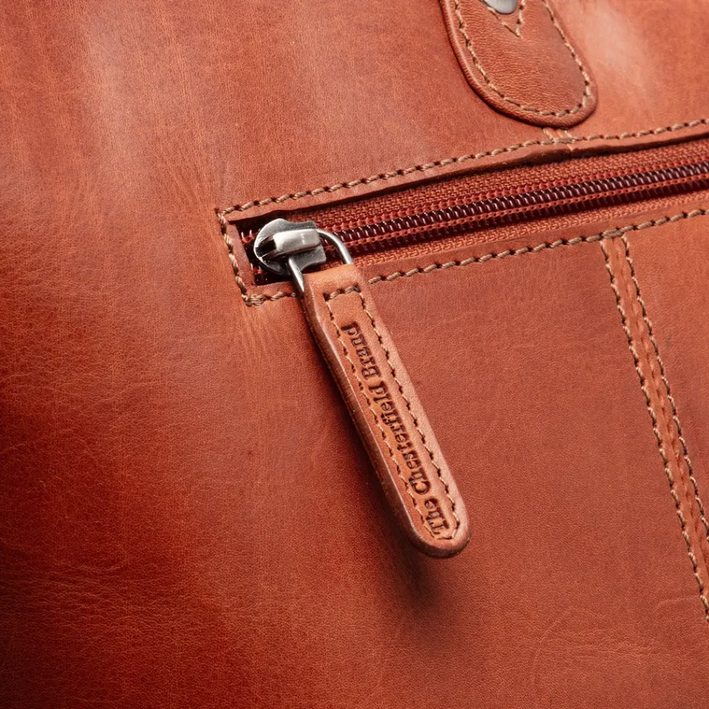 Dames Laptoptassen^Chesterfield Novum Ferrera shopper 15 inch cognac