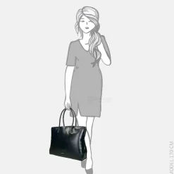Schoolhandtassen | Dames Laptoptassen^Claudio Ferrici Classico shopper 13.3 inch navy