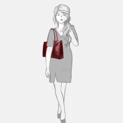 Schoolhandtassen | Dames Laptoptassen^Claudio Ferrici Classico shopper 13.3 inch red