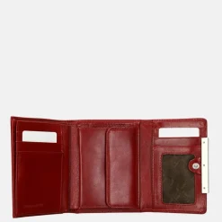 Dames Portemonnees^Claudio Ferrici Classico portemonnee S red
