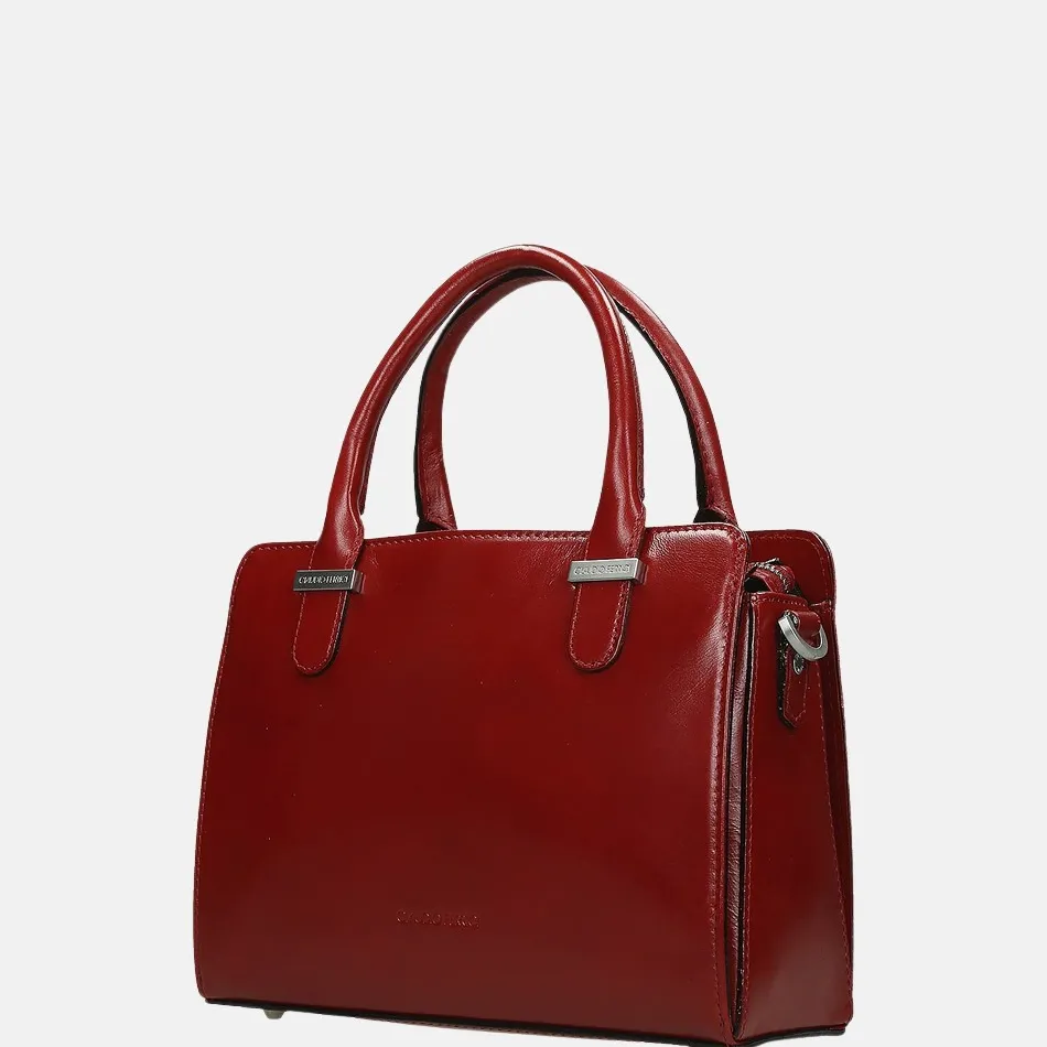 Handtassen^Claudio Ferrici Classico handtas S red