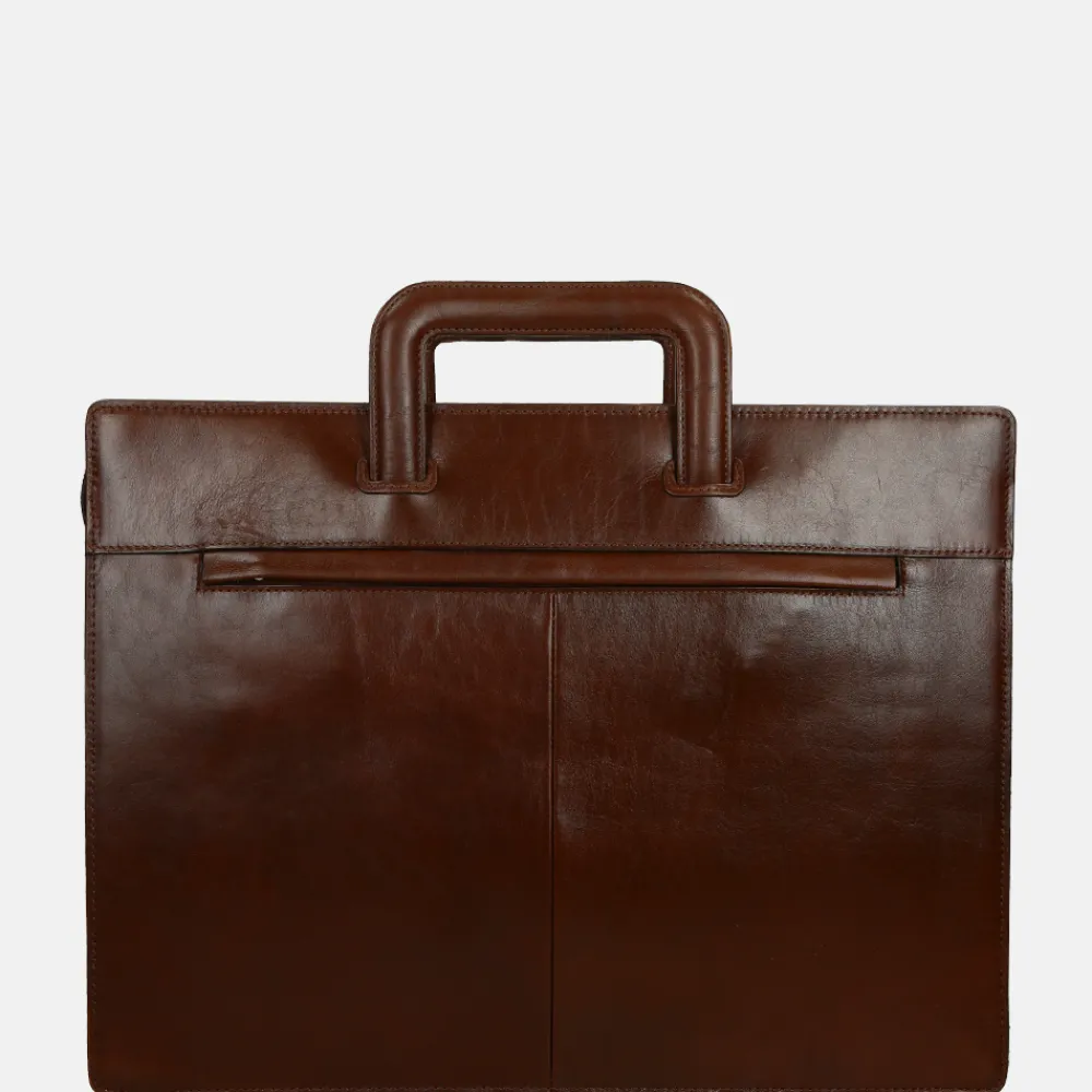 Schoolhandtassen | Dames Laptoptassen^Claudio Ferrici Classico laptoptas 15.6 inch M brown