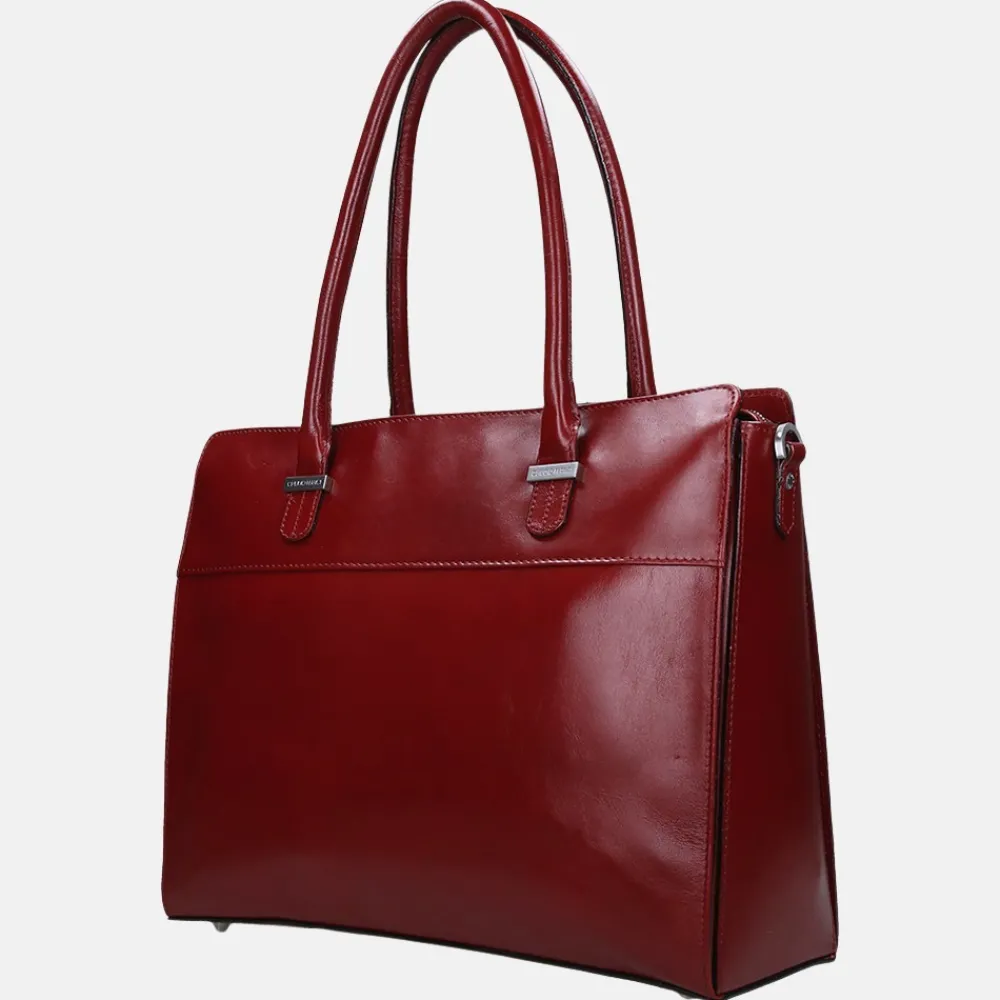 Schoolhandtassen | Dames Laptoptassen^Claudio Ferrici Classico shopper 13.3 inch red