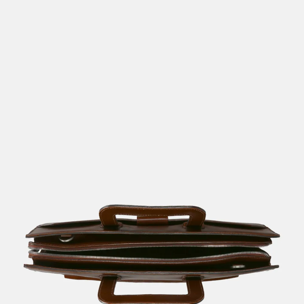 Schoolhandtassen | Dames Laptoptassen^Claudio Ferrici Classico laptoptas 15.6 inch M brown
