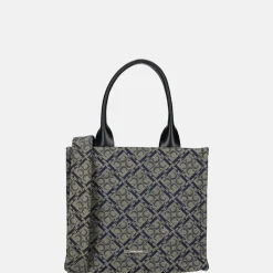 Handtassen^Claudio Ferrici Logo handtas taupe