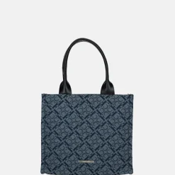 Handtassen^Claudio Ferrici Logo handtas navy