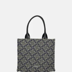 Handtassen^Claudio Ferrici Logo handtas taupe