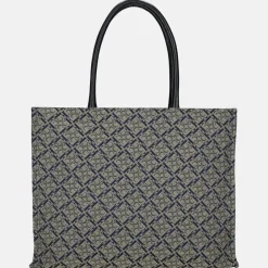 Shoppers^Claudio Ferrici Logo shopper L taupe