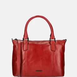 Handtassen^Claudio Ferrici Pelle Vecchia handtas rosso