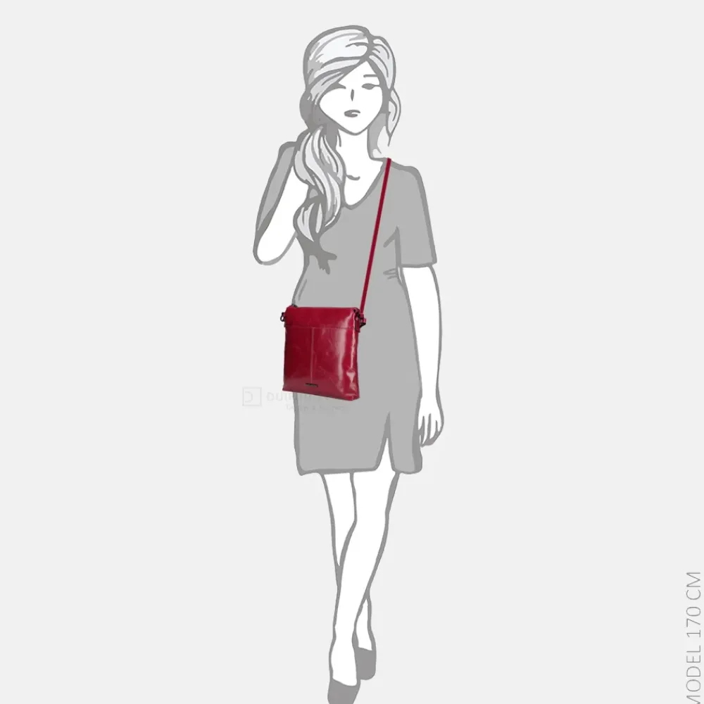 Crossbody Tassen^Claudio Ferrici Pelle Vecchia crossbody tas orchidea