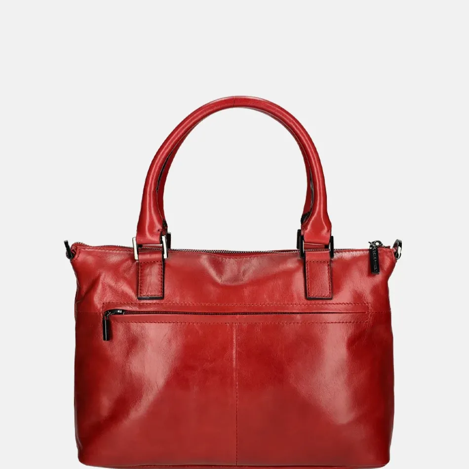 Handtassen^Claudio Ferrici Pelle Vecchia handtas rosso