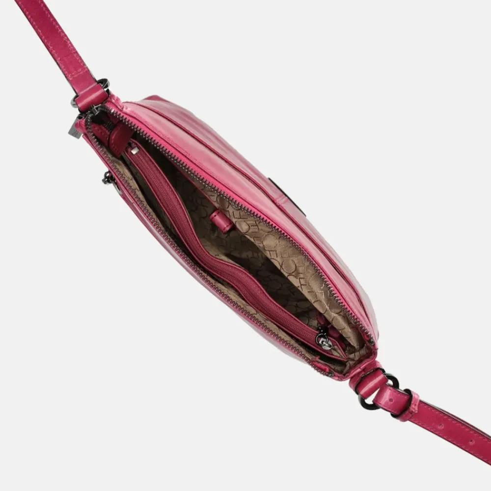 Crossbody Tassen^Claudio Ferrici Pelle Vecchia crossbody tas orchidea