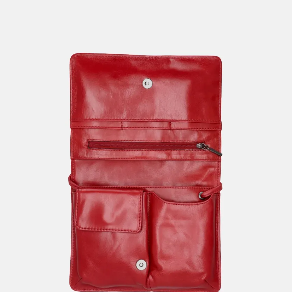 Crossbody Tassen^Claudio Ferrici Pelle Vecchia crossbody tas red