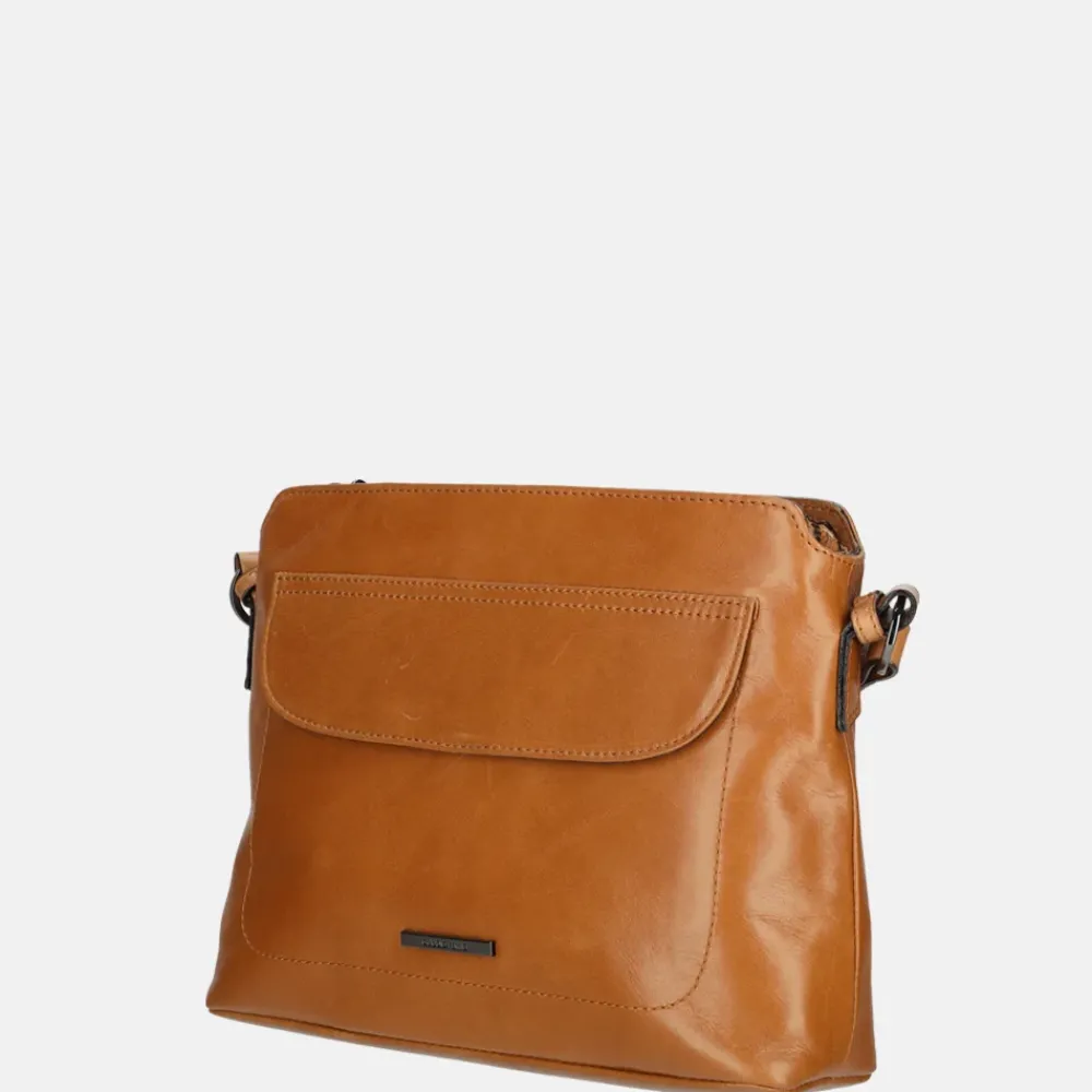 Crossbody Tassen^Claudio Ferrici Pelle Vecchia crossbody tas cognac