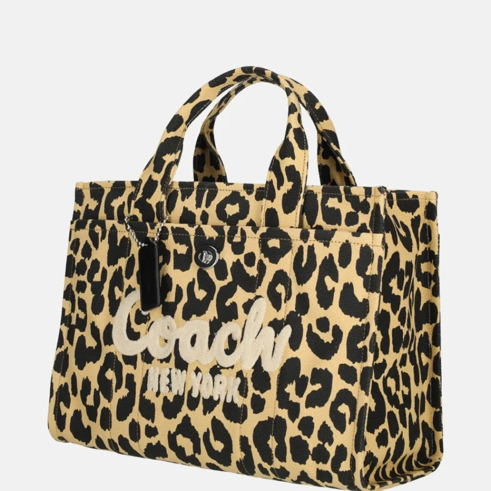 Handtassen^Coach Cargo handtas L leopard