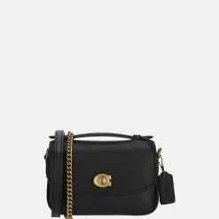 Crossbody Tassen^Coach Cassie pebble crossbody tas black