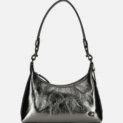 Schoudertassen^Coach Julliet schoudertas 25' metallic anthracite