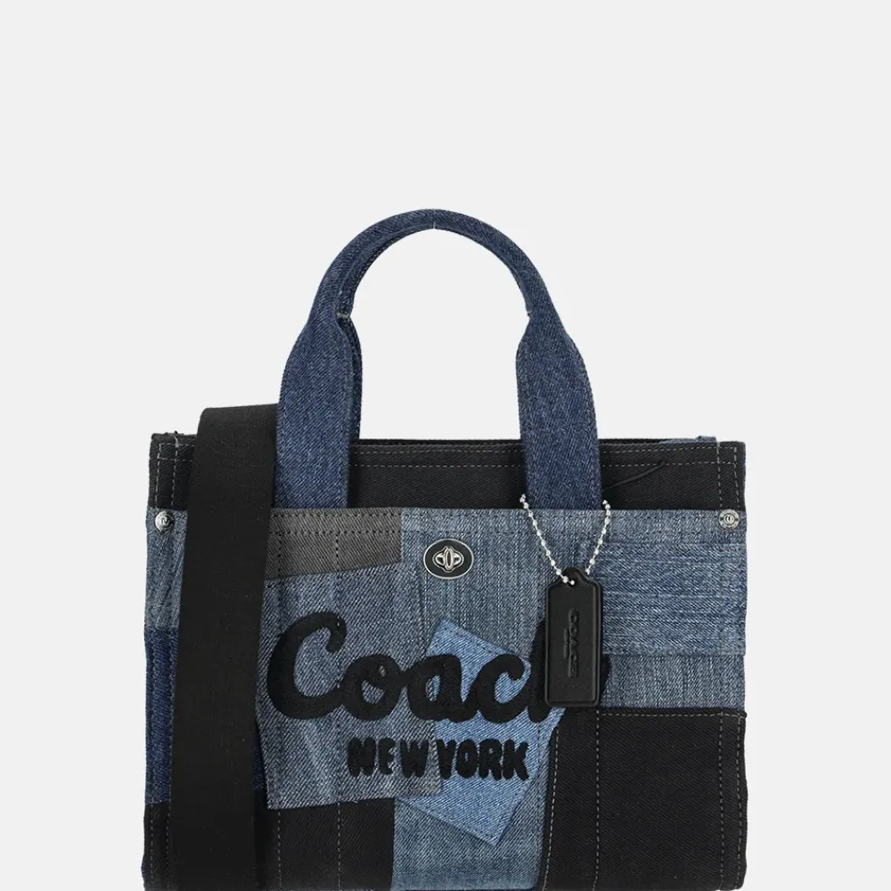 Handtassen^Coach Patchwork cargo handtas M denim multi