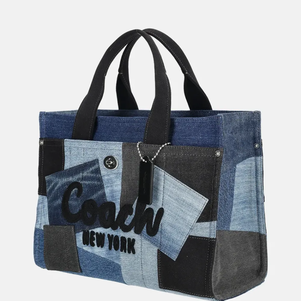 Handtassen^Coach Patchwork Cargo handtas L denim multi