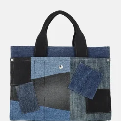 Handtassen^Coach Patchwork Cargo handtas L denim multi