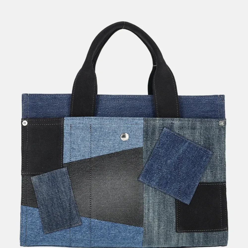 Handtassen^Coach Patchwork Cargo handtas L denim multi