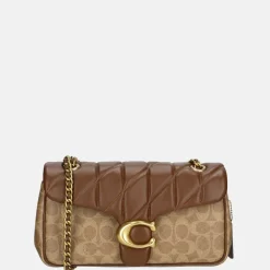 Schoudertassen^Coach Tabby Quilted schoudertas 26' tan brown