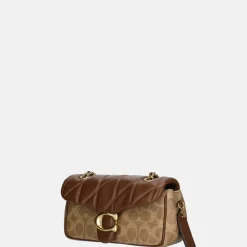 Schoudertassen^Coach Tabby Quilted schoudertas 20' tan brown