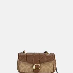 Schoudertassen^Coach Tabby Quilted schoudertas 20' tan brown