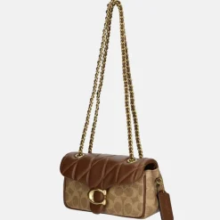Schoudertassen^Coach Tabby Quilted schoudertas 20' tan brown