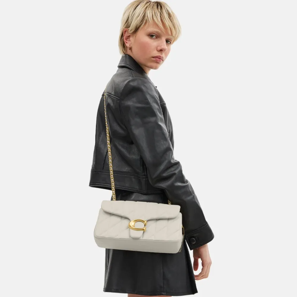Schoudertassen^Coach Tabby Quilted schoudertas 26' chalk