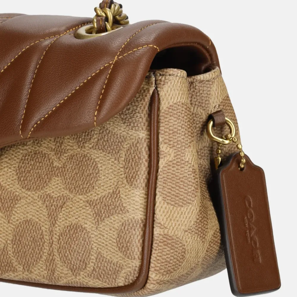 Schoudertassen^Coach Tabby Quilted schoudertas 20' tan brown