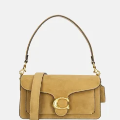 Schoudertassen^Coach Tabby schoudertas 26' suede sand (goud)