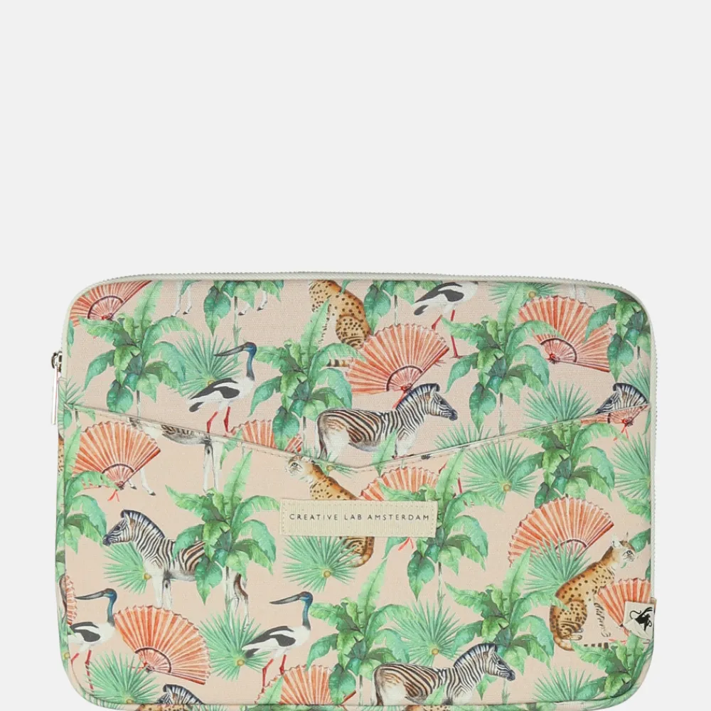 School Accessoires | Gepersonaliseerde Laptophoezen^Creative Lab Amsterdam laptophoes 13/14 inch sweet jungle