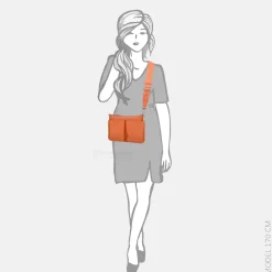 Crossbody Tassen^Crinkles crossbody tas M orange