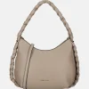 Schoudertassen^Daniele Donati buideltas dark taupe
