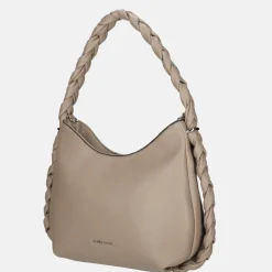 Schoudertassen^Daniele Donati buideltas dark taupe