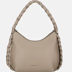 Schoudertassen^Daniele Donati buideltas dark taupe