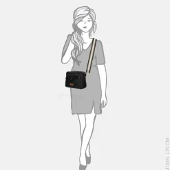 Crossbody Tassen^Daniele Donati crossbody tas black
