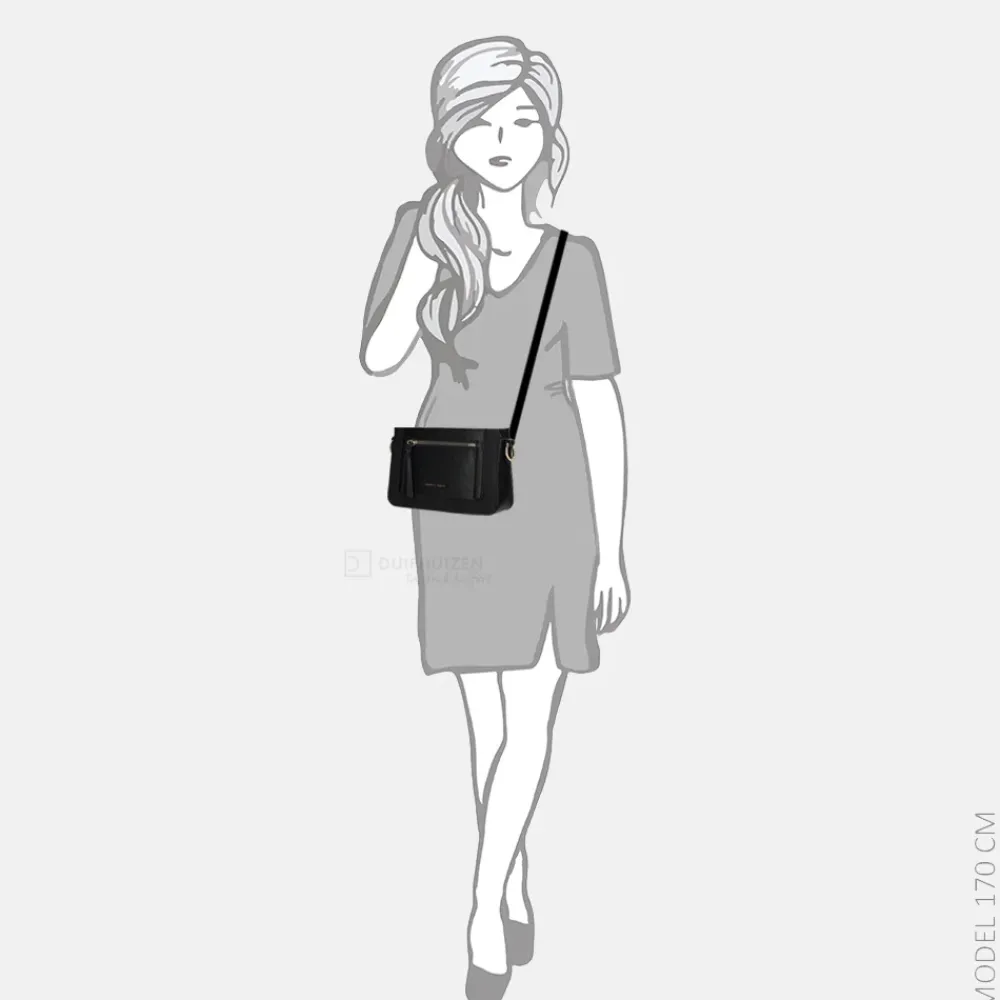 Crossbody Tassen^Daniele Donati crossbody tas black