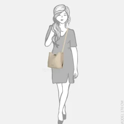 Crossbody Tassen^Daniele Donati crossbody tas light beige
