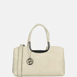 Handtassen^Daniele Donati handtas beige