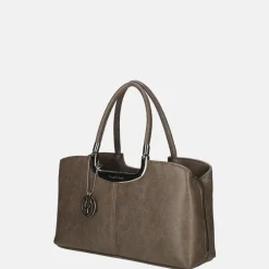 Handtassen^Daniele Donati handtas dark taupe