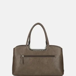 Handtassen^Daniele Donati handtas dark taupe