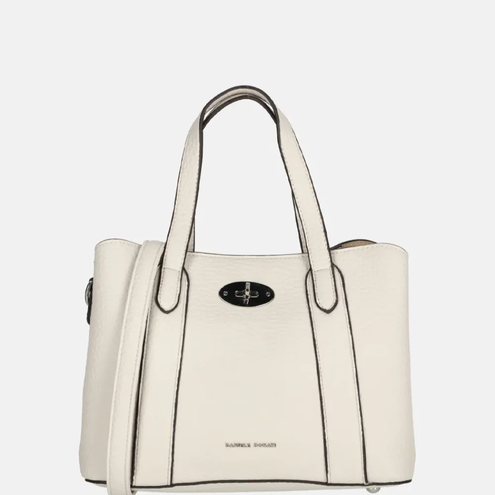 Handtassen^Daniele Donati handtas light beige