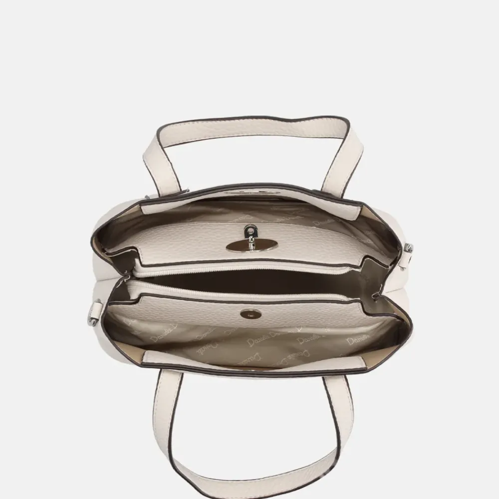 Handtassen^Daniele Donati handtas light beige
