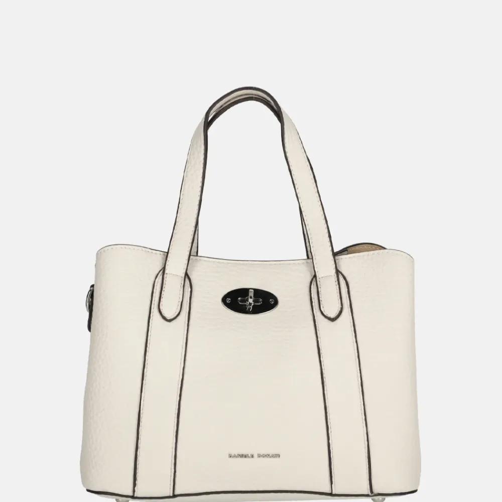 Handtassen^Daniele Donati handtas light beige