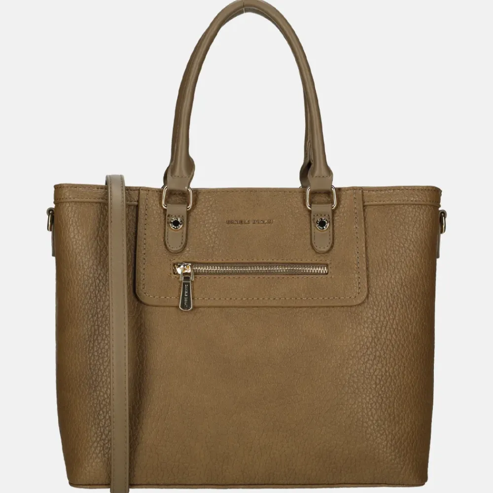 Handtassen^Daniele Donati handtas M dark taupe