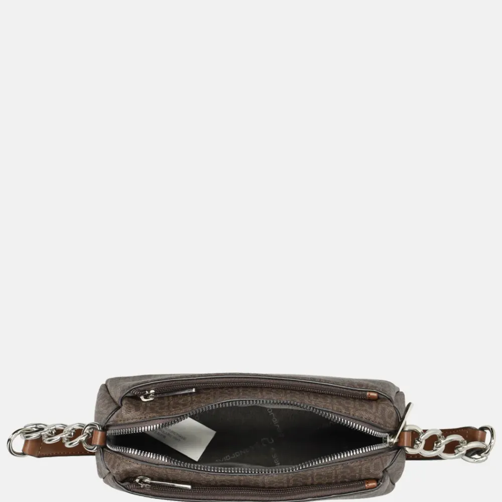 Crossbody Tassen^David Jones crossbody tas dark brown