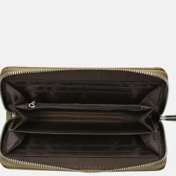 Dames Portemonnees^David Jones portemonnee L croco olive green