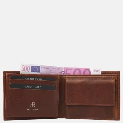 Heren Portemonnees^DR Amsterdam Milan billfold cognac
